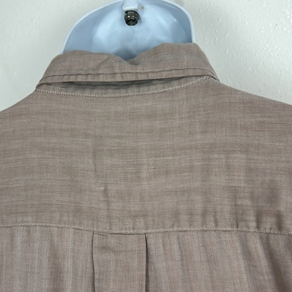 Brooks Brother Button Up Men Large Sport Shirt Brown Long Sleeve Adult Casual - Picture 8 of 11